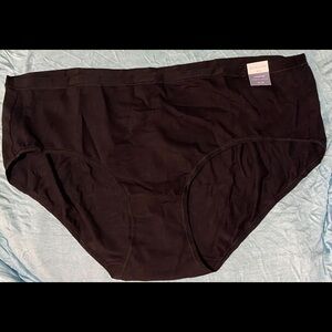 NWT - (2 pair) Ambrielle Hipster Organic Cotton underwear - Black - size XL/8